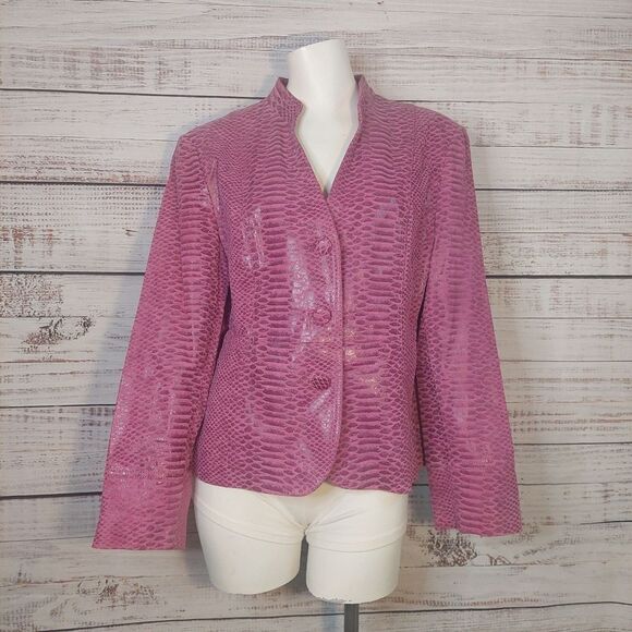 Womans Genuine Leather Jacket sz Large - Picture 1 of 12